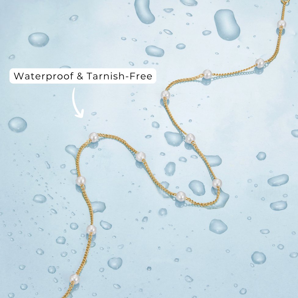 قلادة لؤلؤة ذهبية ملكية