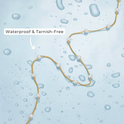 قلادة لؤلؤة ذهبية ملكية