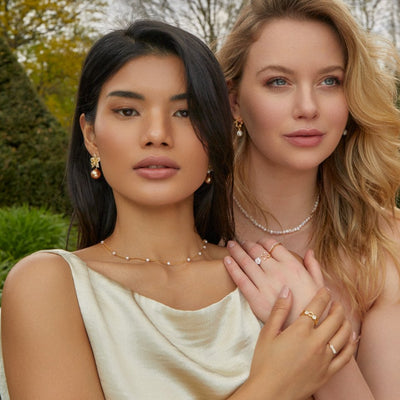 قلادة لؤلؤة ذهبية ملكية