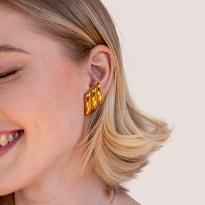 Rennie Chunky Gold Earrings