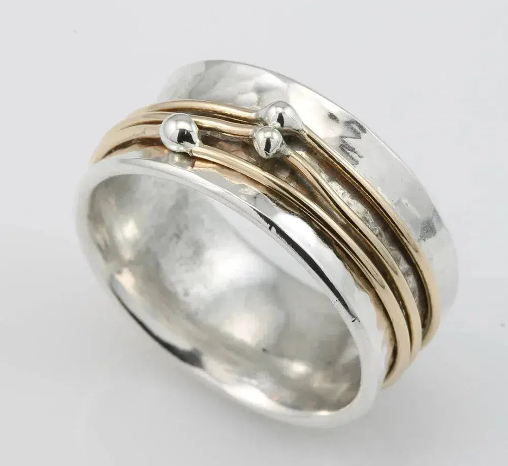 Classic gold plated silver ring
