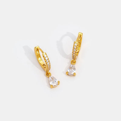 Distinctive gold crystal earrings