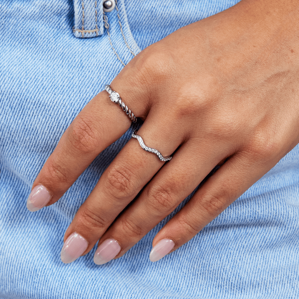 Zenia Crystal and Silver Ring